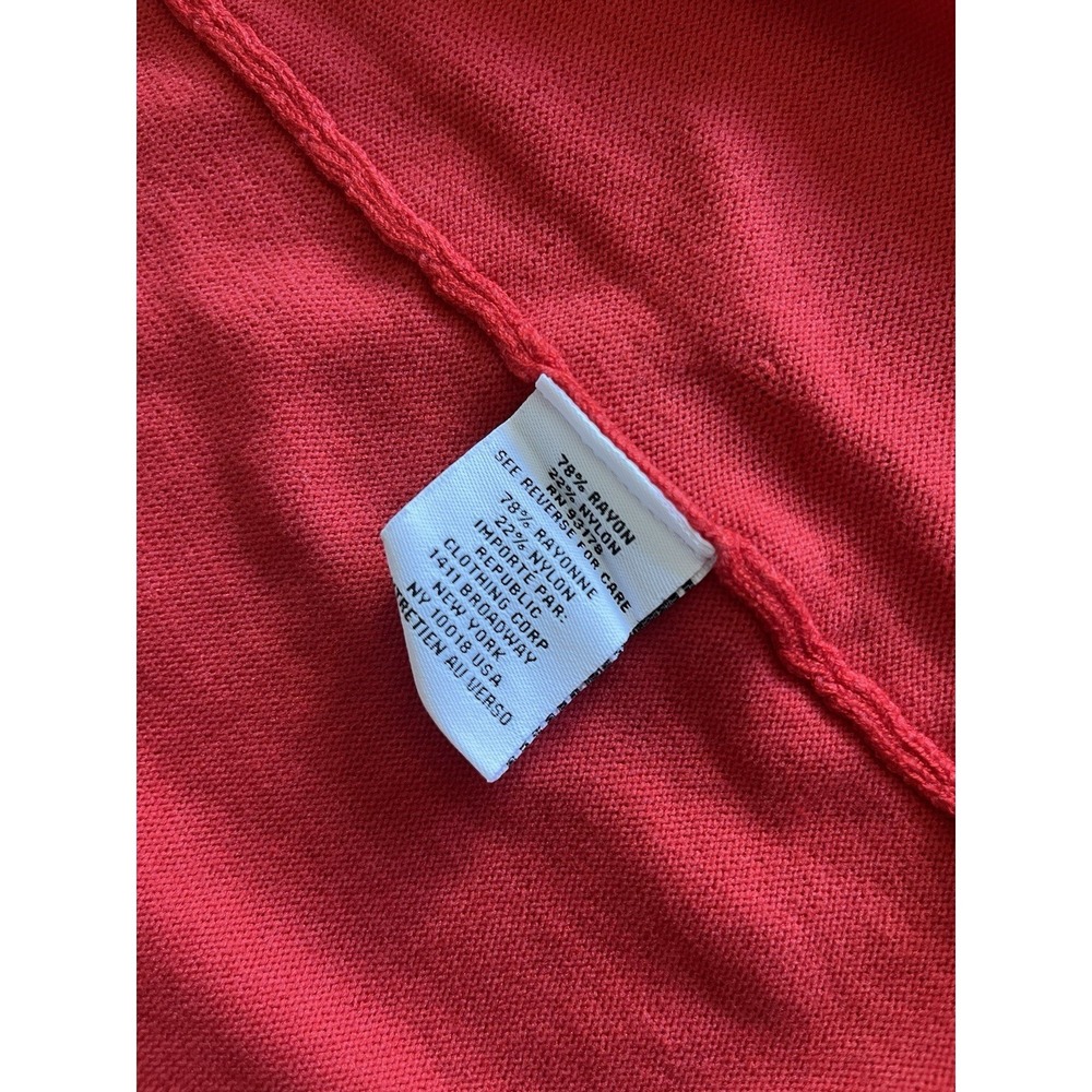 Magaschoni Women Cardigan Size XS Red Open Front Tie Sleeve Luxury Knit Sweater - Picture 10 of 13